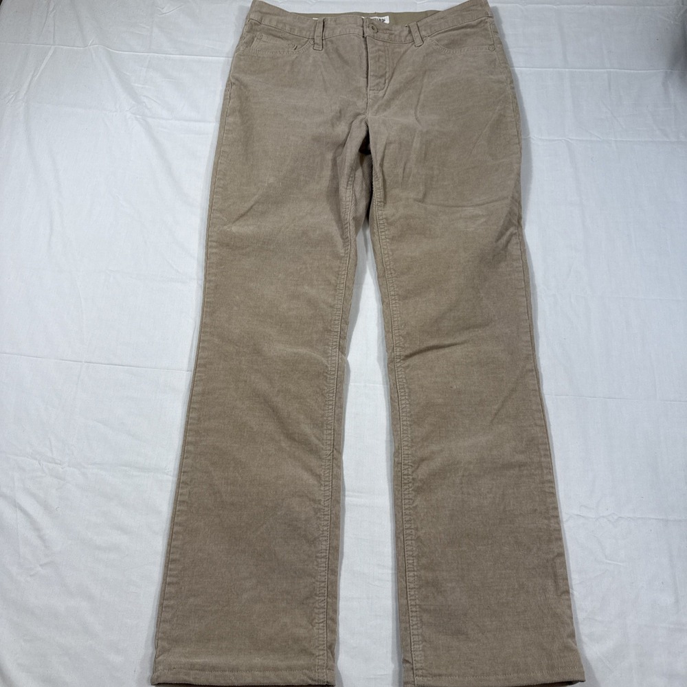 PANTS CORDUROY STRAIGHT St.Johns Bay Women's 8 Beige Classic Fit